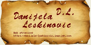 Danijela Leškinović vizit kartica